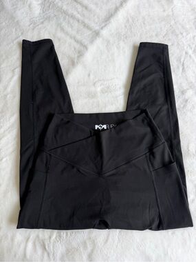 PopFlex Magical Pocket Leggings Black Size Medium 25”